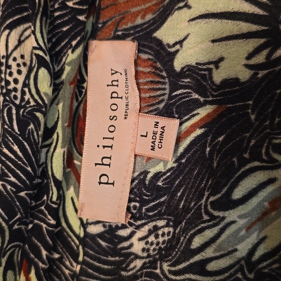 Philosophy Republic  button down long-sleeved  top L - Picture 3 of 5